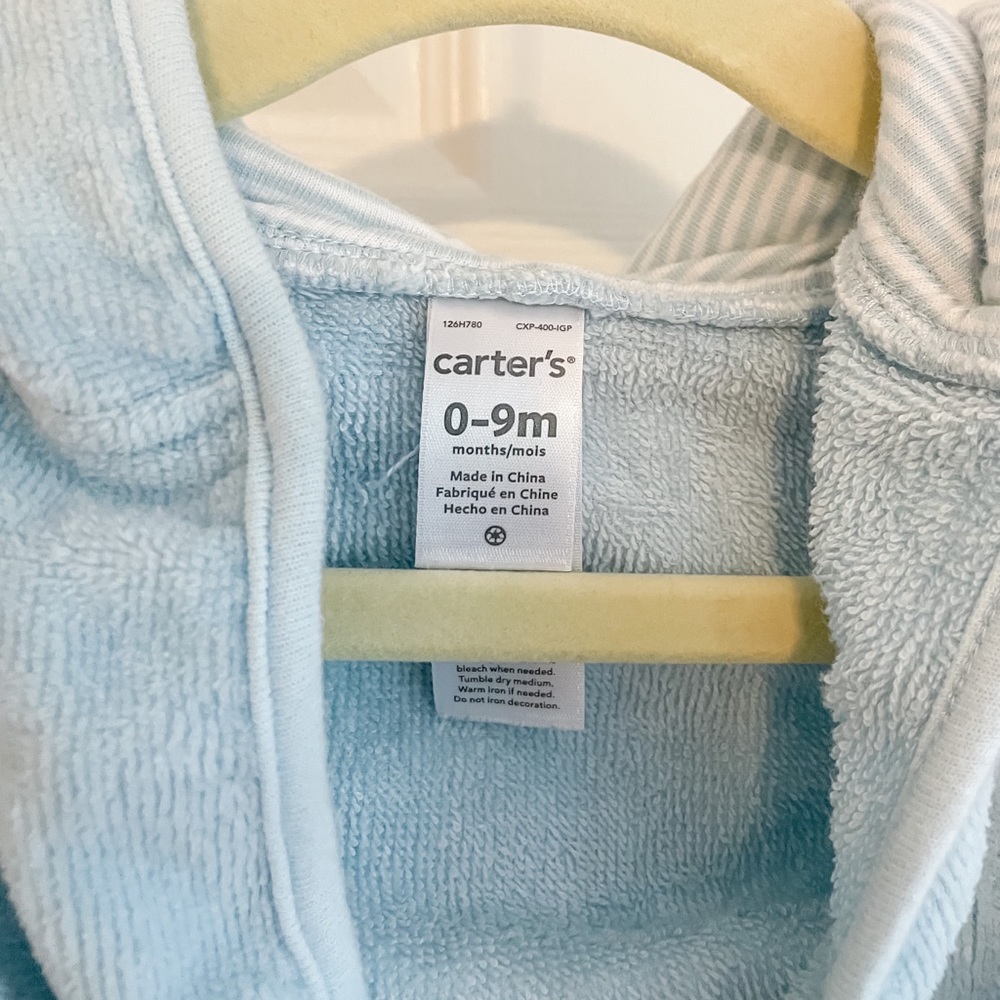 🏷️ Free Add-On | Carters Blue Bear Baby Bath Robe - Picture 3 of 4